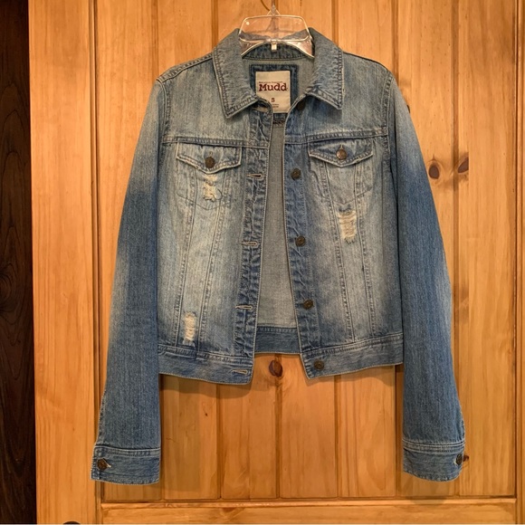 Mudd Jackets & Blazers - MUDD Distressed Denim Jacket Short Sz S